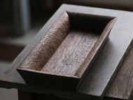 「时间的纹理」手作木收纳盒 长方木茶盘 黑胡桃木果盘