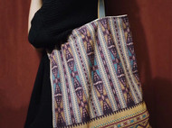 △原创紫色泰式手工布袋包