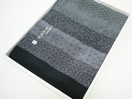 日本直邮 江户小纹染丝绸披肩 纯手工制作 有28种花纹 传统工匠师青木啓作作品 黑色款