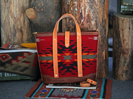 集点手作坊 手工皮具纳瓦霍印第安 美国进口羊毛毯子挎包 托特包