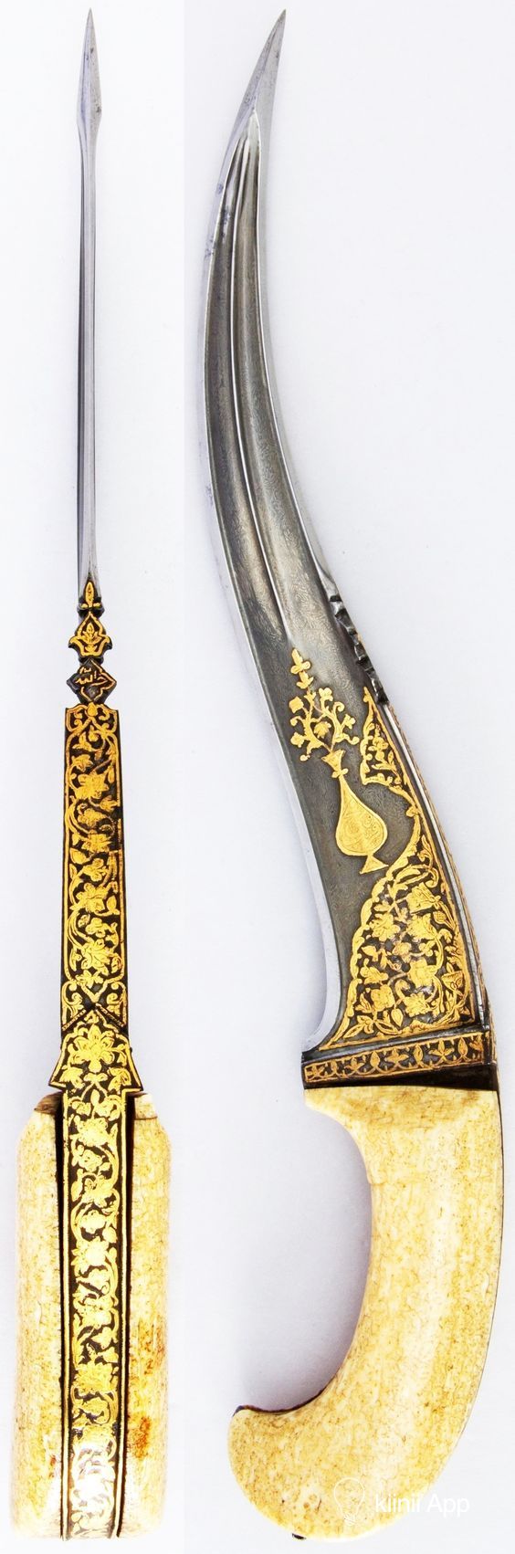 indiankhanjar1819th精美绝伦的传统印度弯刀阿拉伯弯刀和匕首