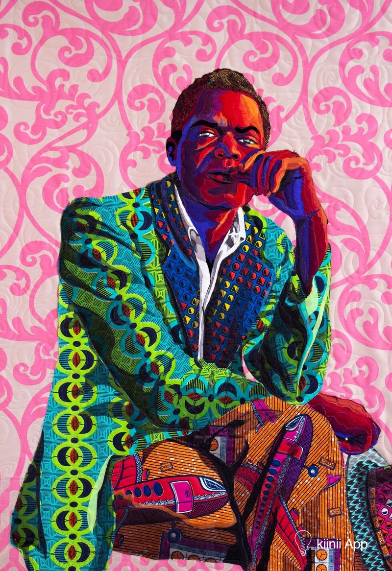 色彩斑斓的布艺黑人肖像美国艺术家bisabutler的布艺拼贴画