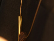 原创意黄铜木质手工文艺复古项链男挂饰女时尚情侣锁骨项链可调节