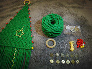 Macrame手编圣诞树-编织作品及材料包