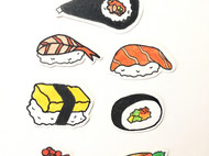 手绘寿司系列贴纸（七只）