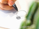 手工制作纯银黑珍珠戒指，简单线条独特设计