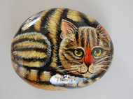 【花开石间】手绘石头猫咪