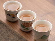 草木灰手绘手工陶瓷茶杯功夫茶具品茗杯主人杯