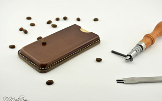 皮革湿法定型（塑形）手机套制作教程（iPhone SE）