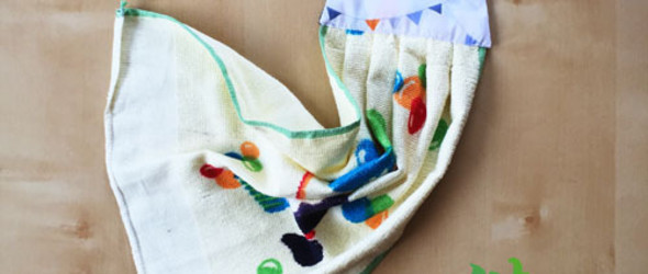 手工教程—可挂式擦手毛巾