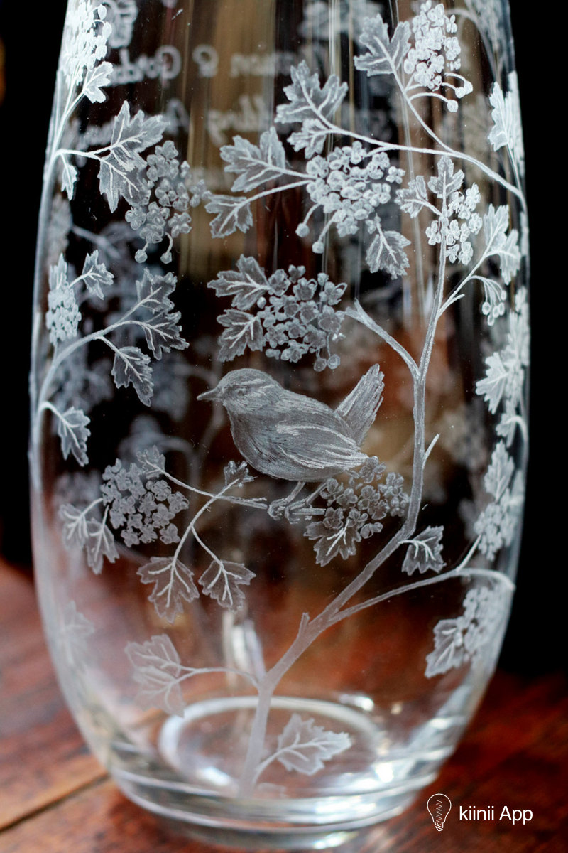 vmjcollinsart手工雕刻美腻的玻璃器皿