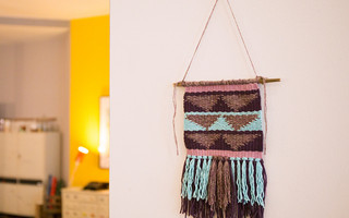 入门挂毯编织教程：编织几何图案的简易挂毯diy教程