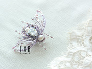 【LXB私人设计】法式刺绣钉珠昆虫胸针