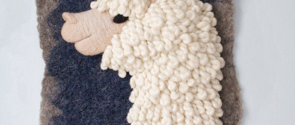 羊毛的全新表现形式 - 美国手工艺人 Holly Guertin 结合羊毛毡与编织创作的壁挂