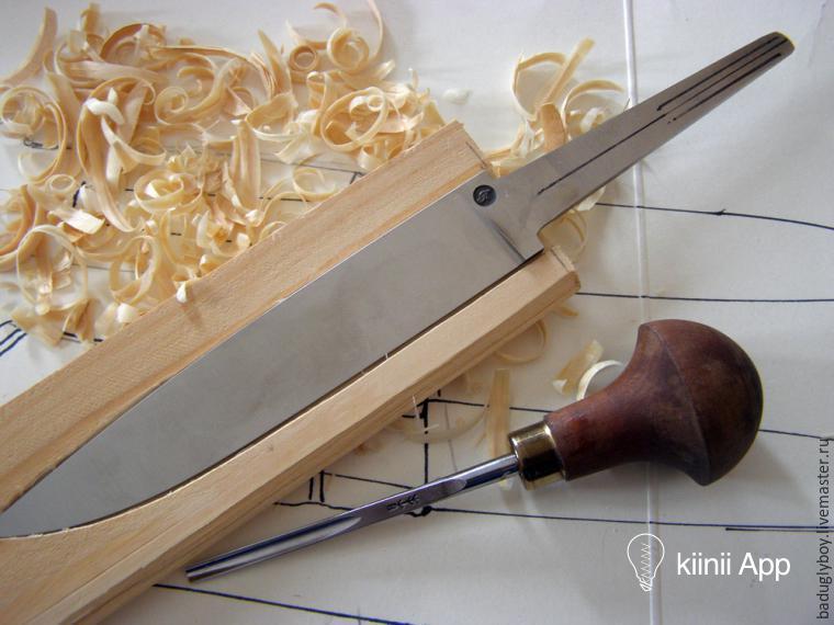 自制木头刀柄的设计图图片