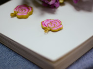 自在小腰原创设计中国花扣玫瑰饰品可定制为项链或耳环