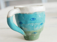 谷陶社 原创手工咖啡杯 陶瓷创意家居杯子zakka杂货 蓝色