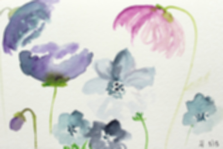 基础水彩画入门教程 手绘一张清新美好的花卉卡片 Kiinii App