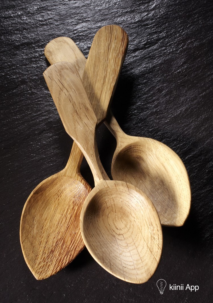 英国木匠damenmaker手工雕刻的木勺合集
