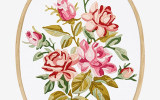 DIY手工刺绣图纸模板下载：6款复古色调植物标本图案图纸模板下载（第二部分）