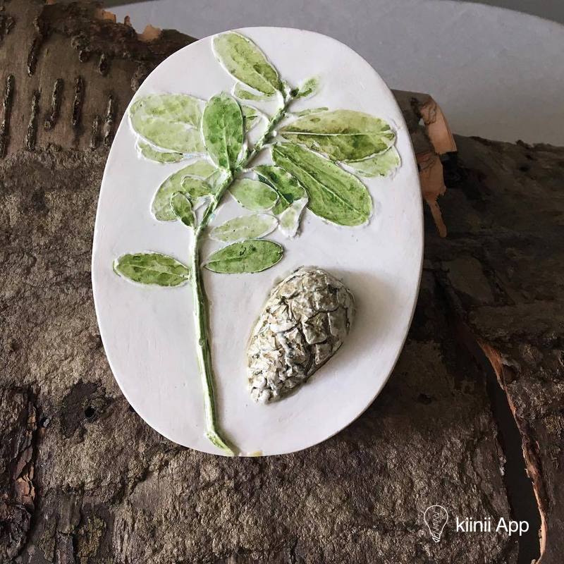 定格植物的美好瞬间俄罗斯艺术家irinadivra的石膏拓印画附视频教程