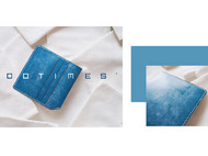 5000TIMES’手工皮具-片叶系列 钱包 卡包 英国马缰革 蓝色